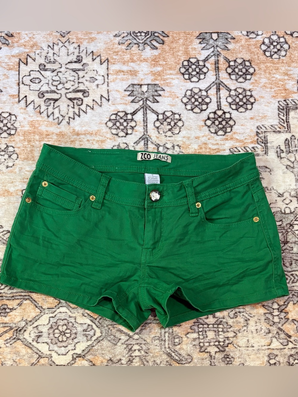 ZCO JEANS 7 Kerry green Y2K green short shorts